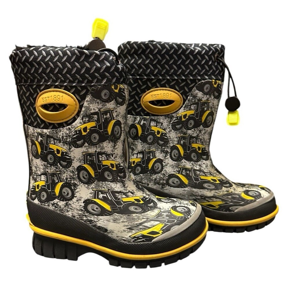 Tough Tractor Farm Boots Kids Size 7 / 8 Winterprene country warm mud puddle fun